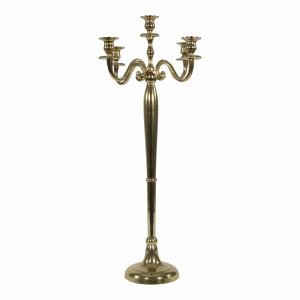 Gouden klassieke kandelaar voor 5 kaarsen 78 cm Gouden klassieke kandelaar voor 5 kaarsen 78 cm